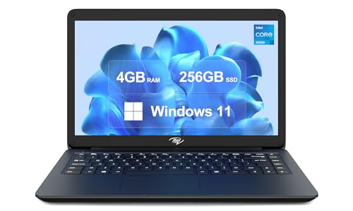 14″ Laptop Computer,4GB RAM 256GB SSD,2C/2T Intel Celeron N3350 Processors, Up to 2.4GHz, Intel UHD Graphics 600, Ultra Slim, Long Battery Life, 2.4G/5G WiFi, BT 5.0, HDMI