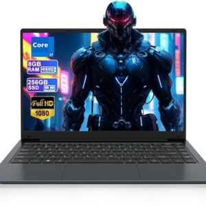 14.1″ Laptop, Laptop Computer Core i7 Processor(Up to 2.7GHz), Student Laptop 8GB DDR3 256GB SSD, FHD IPS Laptop PC Wifi5 BT4.2 USB3.0 * 3 Ethernet Port*1 HDMI*1 SD Slot*1 Audio Jack*1