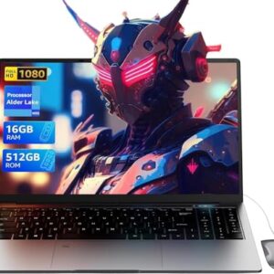 15.6″ Laptop Computer – Quad-Core N95 Processor (Up to 3.4GHz) Laptop PC 16GB DDR4 512GB SSD, Students Business Laptop Support Touch ID,WiFi, BT4.2, HDMI, USB 3.0