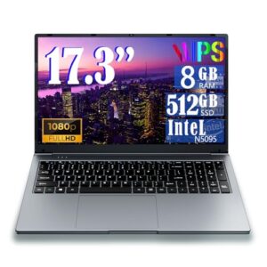 17 Inch Laptop Laptop Computer, Win 11,8GB RAM 256GB SSD, Celeron Quad-Core Processor(Up to 2.9GHz),IPS Full HD Display with, Type-C, Wi-Fi, USB3.0 (17 lnch-512)