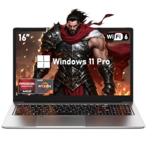 2025 Gaming Laptop 16 Inch Laptop Computer with AMD Ryzen 7 5825U Processor, 32GB DDR4, 1T SSD, FHD Display 1920*1080P, Windows 11 PRO, WiFi 6, Backlit Keyboard HDMI, for Student, Office, Business