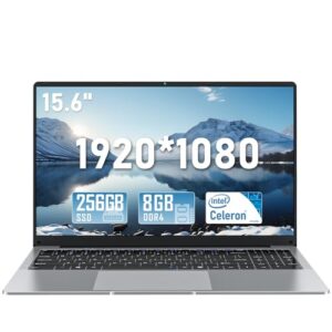 2025 Laptop 15.6 inch, Laptop Computer with N4000 Processor with 8GB RAM 256GB SSD, FHD Display 1920*1080P, WIFI5 BT4.2 HDMI Windows 11 Laptop, Thin and Light Laptop, Office Laptop, Study Laptop
