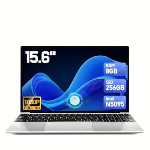 2025 Latest Laptop Compatible with Windows 11, 15.6” FHD IPS Display, 8GB RAM 256GB SSD, Intel Quad-Core Processor(Max 2.9GHz), Backlit Keyboard, WiFi5, BT5, Mini-HDMI, TF Card Slot