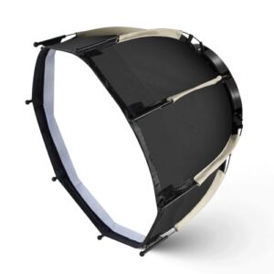 29cm Mini Octagonal Softbox with Removeable Diffuser Cloth Honeycomb Grid Compatible for Mini Bowens Mount LED Video Lights