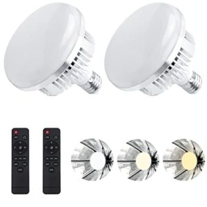 2Pack 135W Photography Light Bulb Dimmable Tricolor LED Bulbs 2700-6400K Colour Temperatures Softbox Bulb in E27 Socket for Photography Photo Video Studio Lighting