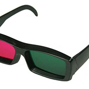 3D Glasses for 3D Movies – (1 PAIR) [Green & Magenta] – Acrylic Lenses