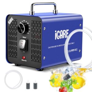 45,000mg/h Commercial Ozone Generator with 600mg/h Water Ozone – Smart Air & Water Purifier for Home, Car, Smoke, Pet Odor Removal, Fruit/Vegetable/Meat/Sea Food Cleaning