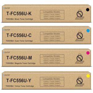 4PK TFC556U T-FC556U Toner Cartridge T-FC556U-K T-FC556U-C T-FC556U-M T-FC556U-Y Color Set Compatible for E-Studio 5506AC 5506ACT 6506AC 6506ACT 7506AC 7506ACT Printers