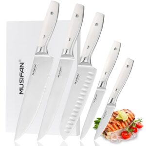5-Piece Chef Knife Set, Professional Ultra Sharp Kitchen Knives For Cooking High Carbon Stainless Steel, With Ergonomic Handle Design (five)