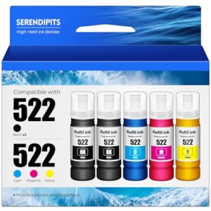 522 Ink Refill Bottles ET-2800 ET-2400 ET-4800 Replacement for 522 Ink Refill Bottles Fit for 522 Ink for 2800 4800 2400 ET-2803 ET-2720 ET-2840 ET4700 ET4810 ET2800 ET4800 2803 4800 Printer