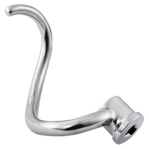 6 QT Dough Hook for KitchenAid Mixer, Stainless Steel Spiral Dough Hook Attachment for KitchenAid 5.5-6 Quart Bowl-Lift Stand Mixers, Fits Models KV25G0X, KP26M1X, Pro 600 Series