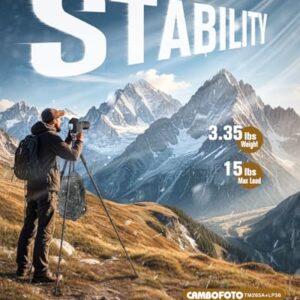 74-inch-Professional-Camera-Photography-Tripod, Ball Head Aluminum DSLR/SLR Tripod & Monopod with Carry Bag Compatible with Canon Nikon Binoculars Laser Telescope (Weight 3 Lbs, 13Lbs Load)