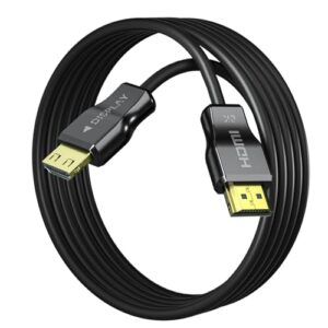 8K Fiber Optic HDMI Cable CL3 Rated(33ft),48Gbps Long HDMI 2.1 Cable[8K@60Hz,4K@120Hz] with Lock Connector,Compatible with TVs,Displays,Desktop,Laptops,Projectors,Gaming Consoles