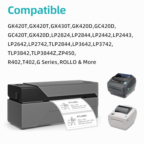 (9,000 Labels/12 Rolls) Zebra Labels 4x2 Direct Thermal Labels -750/Roll - Perforated Stickers for Barcode Addresst, Compatible with Zebra & Rollo Desktop Printer.etiquetas térmicas directas - Image 5