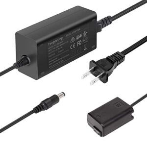 AC-PW20 Continuous Power Adapter NP-FW50 Dummy Battery for Sony Alpha ZV-E10, A5000, A5100, A6000, A6100, A6300, A6400, A6500, A7, A7 II, A7R, A7R II, A7S, A7S II, RX10 Cameras