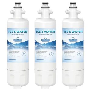 ADQ360061 Water Filter Replacement for LG LT700P, Fit Ken-more Elite 795 Water Filter 9690 469690 ADQ36006101 LFDS22520S LFXS30766S, Pack of 3 – QWFIZ