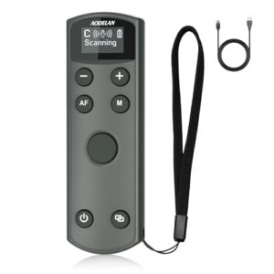 AODELAN for Canon Rechargeable Wireless Shutter Release Camera Remote Control Zoom Focus Compatible with R50,G7X Mark III,R6 Mark II,R5,R6,R7,M6 Mark II,M200,M50,90D,200D,Replace Canon BR-E1(Black)