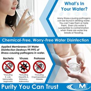 APPLIED MEMBRANES INC. Solapur Whole House Ultraviolet Water Purifier UV Sterilizer for Point of Entry Drinking Water Purification | 11 GPM | Helios Series UV-SPH-11