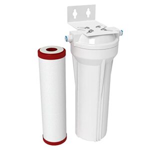 AQUATICLIFE Carbon Plus Carbon Block Water Filter 10×2.5 and 10-inch Water Filter Housing Canister for Reverse Osmosis Filtration Systems RO and RODI Units, for Chlorine Chloramine Reduction