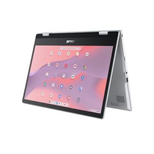ASUS Chromebook Flip CX1 Convertible Laptop, 14″ FHD NanoEdge 360-degree Touchscreen, Intel Celeron N4500 Processor, 128GB eMMC Storage, 8GB RAM, ChromeOS, Transparent Silver, CX1400FKA-AS88FT