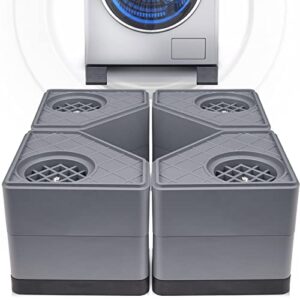 Actvty Anti Vibration Pads, Pedestal Base for Washer and Dryer, Washing Machine Foot Pads, Non Slip Shock and Noise Cancelling Machine Support Protects Pedestals