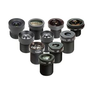 Arducam M12 Lens Set for USB Camera(1/2.7” 1/2.8″ 1/2.9″), Telephoto, Macro, Wide Angle, Fisheye Lens Kit (20°- 180°) with Holder and Cleaning Cloth, Optical All-in-One