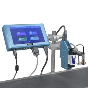 Automatic Inkjet Coding Machine for Production Line, 260E TIJ Inkjet Printer with 7” Touchable Screen for Date/Batch/QRCode/Barcode/Logo etc (1 Nozzle / 0.5 in)
