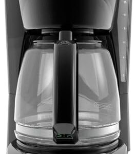 BLACK+DECKER 12-Cup Digital Coffee Maker, Programmable, Washable Basket Filter, Sneak-A-Cup, Auto Brew, Water Window, Keep Hot Plate, Black