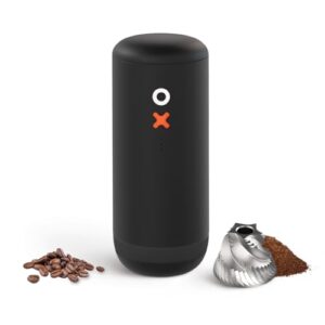 Burr Coffee Grinder – Electric, Portable, Small, Quiet Adjustable Conical Burr Coffee Bean Mill, 20 Grind Settings for Espresso, Pour-Over, French Press Moka, for Home Travel Use (Matte Black)