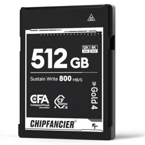 CFexpress 4.0 Type B 512GB Memory Card Up to 3550MB/s Read 1550MB/s Write-Raw 8K Video Recording Compatible with Nikon D5/D6/Z7/Z9 Panasonic Canon EOS DJ for Photographers Black