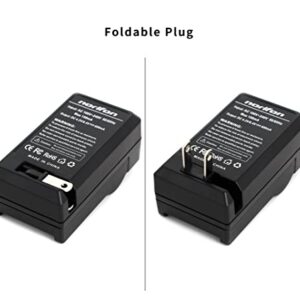 DMW-BCF10 Wall Charger for Panasonic Lumix DMC-FH20, DMC-FH22, DMC-FH24, DMC-FH25, DMC-FH3, DMC-FH5, DMC-FS15, DMC-FS6, DMC-FS7, DMC-FT4, DMC-FX70 and More with Foldable Plug