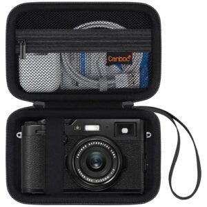 Canboc Carrying Case for Fujifilm X100VI/ X100V/ X100F/ X100S Digital Camera, Zipper Mesh Pocket fit USB Cable, Black (Case Only)
