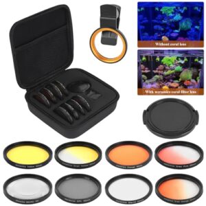 Coral Lens Aquarium Reef Filter Lens Kits for Phone 8 Coral Lenses Kit 1 Dust Cover Case 2 Reef Lens Clips