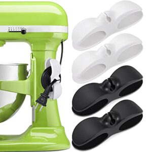 Cord Organizer for Appliances, 4PCS Kitchen Appliance Cord Winder Cable Organizer, Cord Holder Cord Wrapper for Appliances Stick on Pressure Cooker, Mixer, Blender, Coffee Maker, Air Fryer