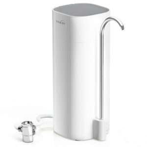 Countertop Water Filter, 8000 Gallons Alkaline Water Filtration System, Reduces 99.99% Chlorine, Heavy Metals, Bad Odor, OM-CF02(1 Filter Included)