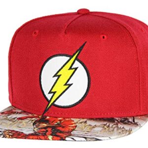 DC Comics Flash Hat Kids Embroidered Logo Photoreal Youth Snapback Cap