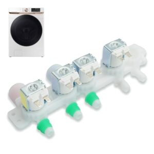 DC97-15459Q Washer Water Inlet Valve Compatible with Samsung Washing Machine Parts Models #WA52DG5500AW,WA52A5500AW/US,WA55CG7100AWUS,WA54CG7105AWUS,WA54A7305AE/US,etc