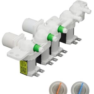 DC97-15459Q Washer Water Inlet Valve – Compatible with Samsung Washing Machine Parts, Replace AP7187126, EAP16735204, WA52A5500AV, WA55A7300AE, WA51A5505AC/US – 1 Year Warranty