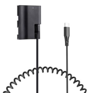 DR-E6 DC Coupler LP-E6 LP-E6N Dummy Battery PD Cable ACK-E6 USB C Power Supply Adapter Compatible with Canon EOS R7 R6 R 90D 80D 7D Mark II 7D 70D6D 60D 5D Mark IV 5DS Camera