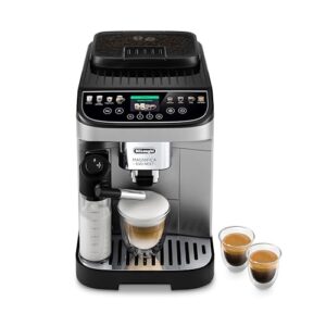 De’Longhi Magnifica Evo Next Fully Automatic Espresso Machine – Programmable Coffee Maker with Grinder and Milk Frother – Hot & Cold Brewer for Espresso, Latte, Cappuccino, Americano, Tea and More