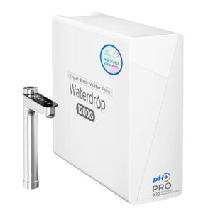 [ Dual Flow ] Waterdrop X12-PRO 1200 GPD Reverse Osmosis Water Filter, Alkaline Mineral pH+, NSF/ANSI 58&372 Certified, Tankless Reverse Osmosis System, 11-Stage, Smart Faucet, BPA Free