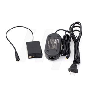 Dummy Battery DMW-DCC8 DC Coupler and AC Power Adapter for DMW-BLC12 PANASONIC LUMIX GH2 G5 G6 G7 FZ300 DSLR Camera (DMW-DCC8+Adapter)