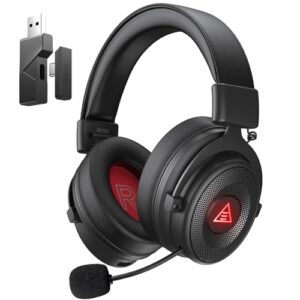 EKSA USB Gaming Headset for PC – Computer Headset with Detachable Noise Cancelling Mic, Surround‑Tuned Audio, 50MM Driver – Headphones with Microphone for PS4/PS5, Xbox One, Laptop, Office (Wireless)
