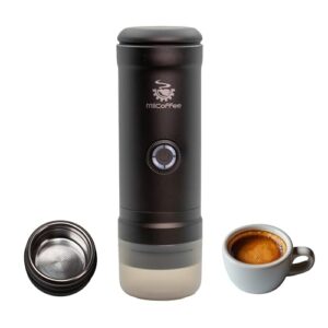 Eon Portable Espresso Machine, Travel Coffee Maker with Self-Heating and USB-C Charging (Grey)