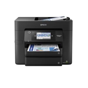 Epson Workforce Pro WF-4830 Wireless All-in-One Printer with Auto 2-Sided Print, Copy, Scan and Fax, 50-Page ADF, 500-sheet Paper Capacity, and 4.3″ Color Touchscreen, Works with Alexa, Black, Large