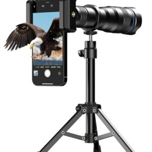 Evil eye 36X Telephoto Lens, High Power HD Telephoto Phone Lens with Tripod and Phone Clip for Android & iPhone, Samsung and Most Smartphone