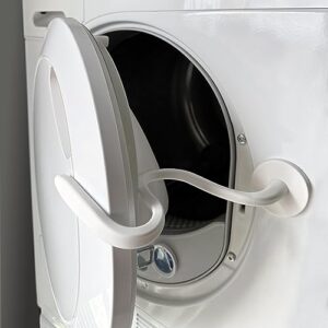 Front Load Washer Door Prop, Magnetic Flexible Washer and Dryer Door Support Keep Washer Drying Door Open to Keep Dry (White, Round)