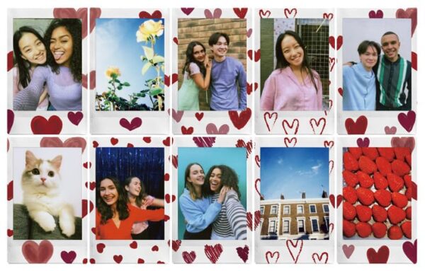 Fujifilm Instax Mini Heart Sketch Instant Camera Film: 20 Shoots Total, (10 Sheets x 2) - Capture Memories Anytime, Anywhere - AIODI Sticker Included - Image 3