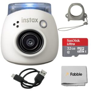 Fujifilm Instax PAL Digital Camera – Milky White, Bundle with 32GB Micro SD Card