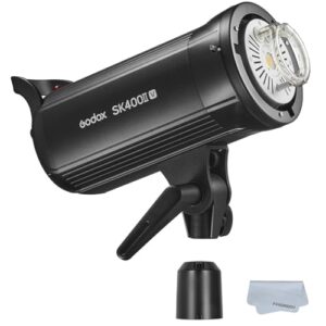 GODOX SK400II-V (New Upgrade) 400Ws Bowens Mount Photo Studio 2.4GHz GN65 Built-in LED Modeling Lamp 5600±200K Strobe Light Photography Lamp for Product/Wedding/Portrait